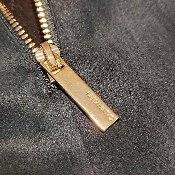 NWOT Calvin Klein Forrest Green Faux Suede Sheath Dress (547) - Picture 6 of 7